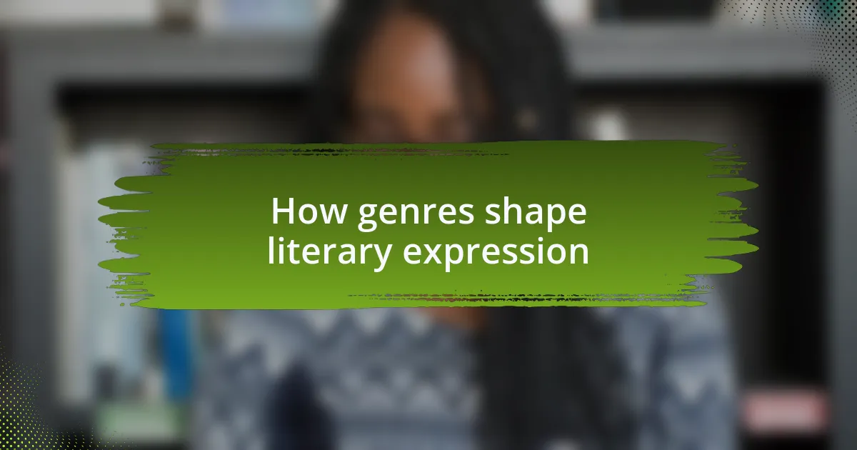 How genres shape literary expression